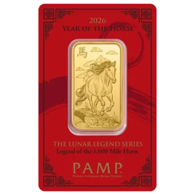 2026 PAMP Lunar Year of the Horse 1 oz gold bar