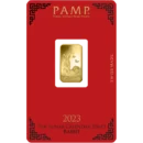 Lunar Rabbit Gold Minted Bar 5g