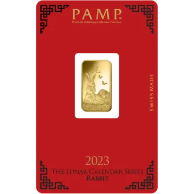 Lunar Rabbit Gold Minted Bar 5g