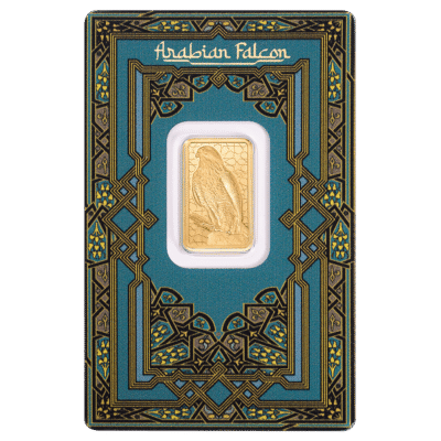 PAMP Arabian Falcon 5g Pure Gold Bar with Pendant Frame