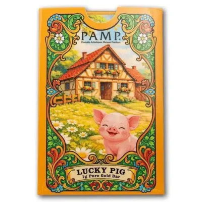 PAMP Lucky Pig 1g Gold Bar 999.9